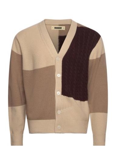 Wbkoon Patch Cardigan Beige Woodbird