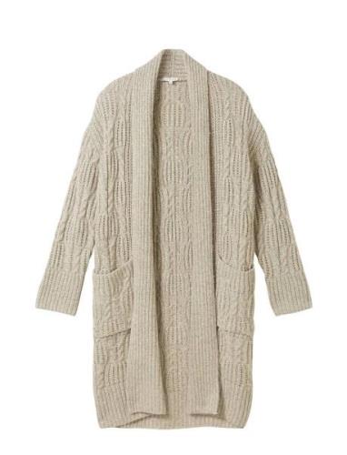 Knit Cardigan Cable Structure Beige Tom Tailor