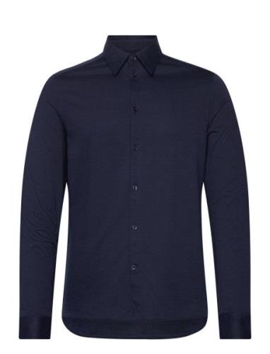 Marlon Ls Jersey Slim Shirt Navy J. Lindeberg