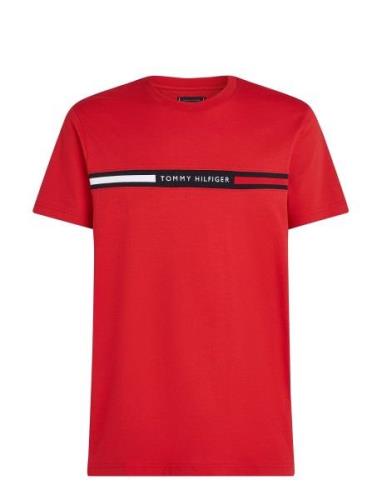 Hilfiger Chest Insert Tee Red Tommy Hilfiger