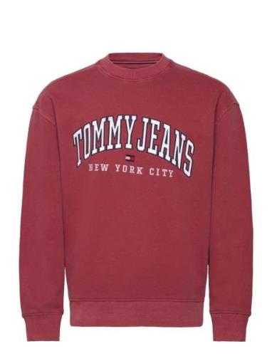 Tjm Rlx Tj Gd Varsity Crew Red Tommy Jeans