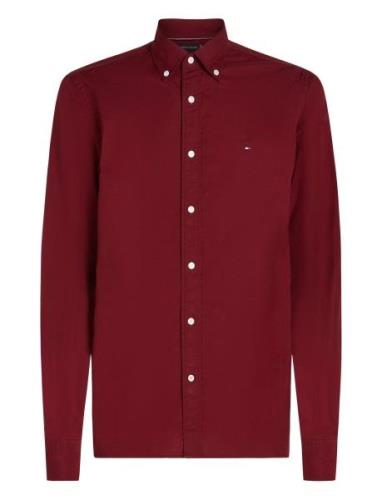 Flex Poplin Rf Shirt Burgundy Tommy Hilfiger