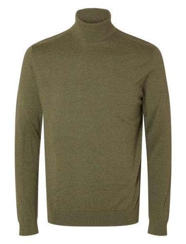 Slhberg Roll Neck Noos Green Selected Homme