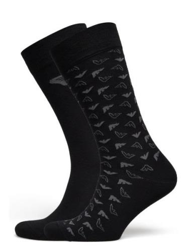 Men's Knit Short Socks Black Emporio Armani