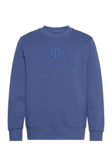 Reg Tonal Shield C-Neck Sweat Blue GANT