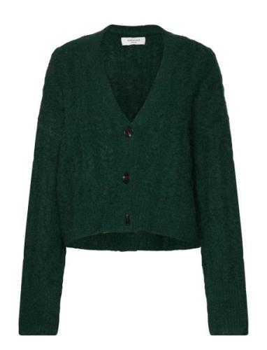 Cable Knit Cardigan Green Rosemunde