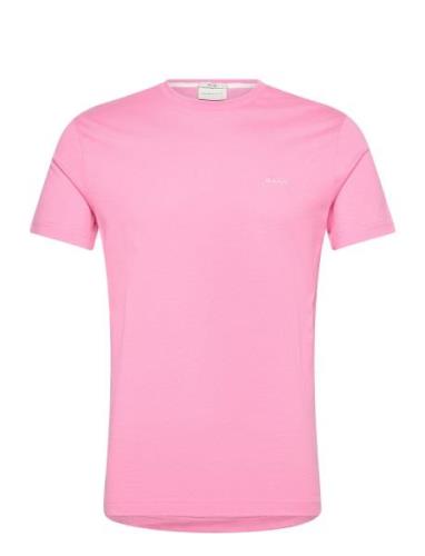 Contrast Logo Ss T-Shirt Pink GANT