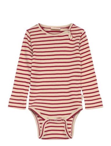 Body L/S Modal Striped Red Petit Piao