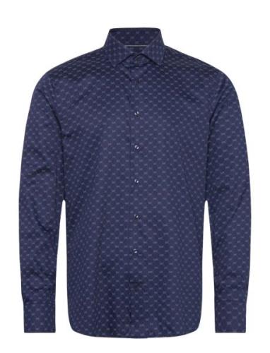 Mk Diamond Print Slim Shirt Navy Michael Kors