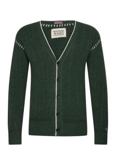 Alpaca Dropped Shoulder Cardigan Green Scotch & Soda