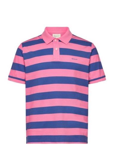 Heavy Washed Striped Polo Pink GANT