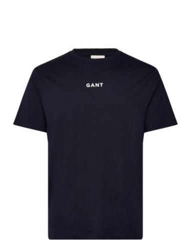 Contrast Small Logo Tshirt Navy GANT