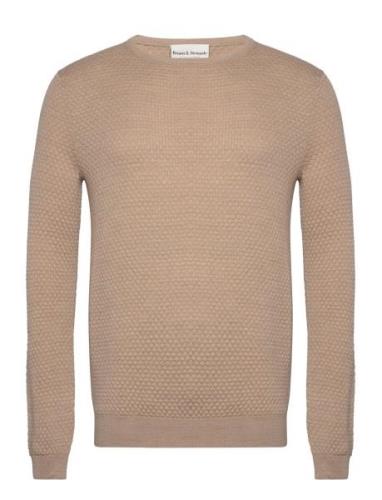 Bs Irving Regular Fit Knitwear Beige Bruun & Stengade