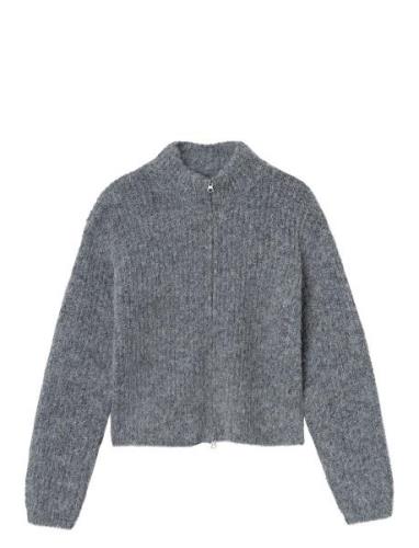 Nlfnulo Ls Short Knit Cardigan Grey LMTD