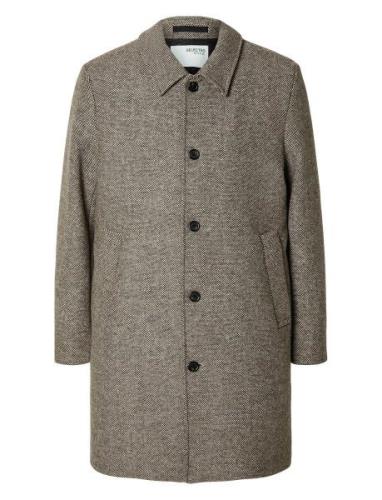 Slharchive Car Coat Noos Grey Selected Homme