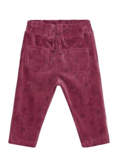 Pants Aop Velour Pink Minymo