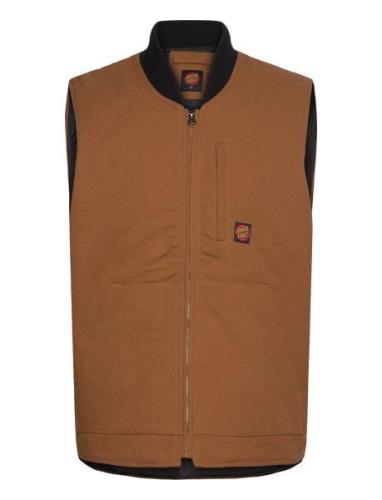 Classic Label Vest Brown Santa Cruz