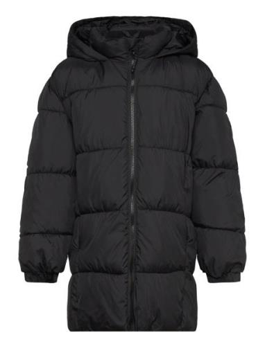 Quilted Long Coat Black Mango