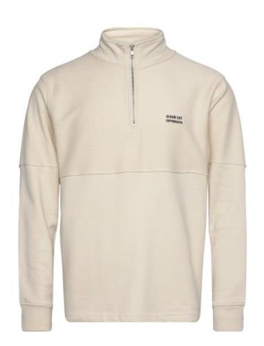 Elliot Half Zip Cream Clean Cut Copenhagen