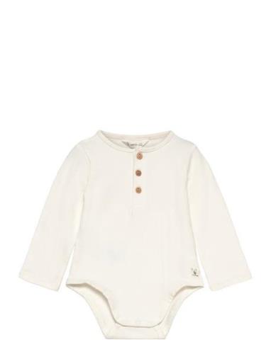 Cotton Bodysuit Buttons Cream Mango