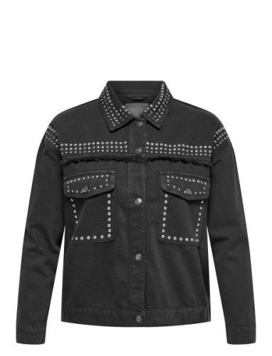 Carmarilla L/S Stud Jacket Pnt Black ONLY Carmakoma