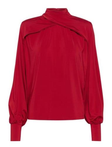 Soffigz Ls Blouse Red Gestuz