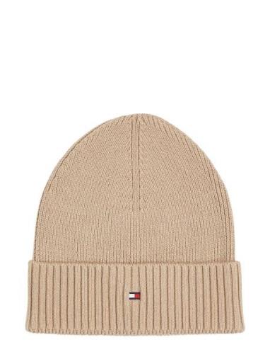 Th Flag Pima Cotton Beanie Beige Tommy Hilfiger