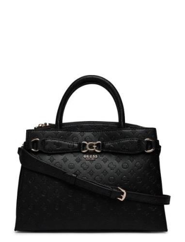 Arlena Logo Girlfriend Satchel Black GUESS