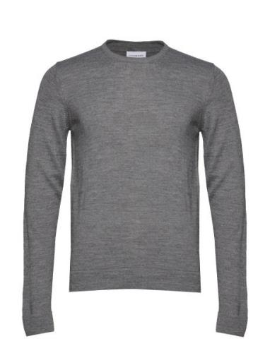 Merino Knit O-Neck Grey Lindbergh