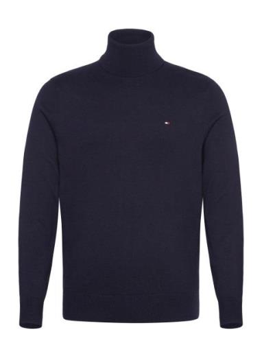 Pima Org Ctn Cashmere Roll Neck Navy Tommy Hilfiger