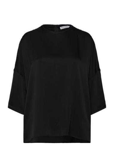 Thess Silk Tee Black Ahlvar Gallery