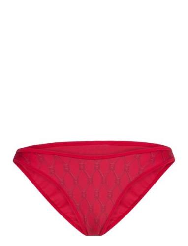 Cheeky High Leg Bikini Print Red Tommy Hilfiger