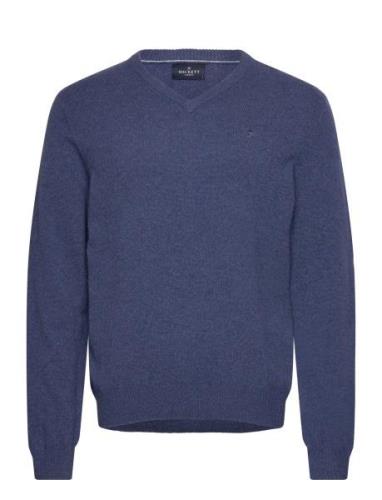 Lambswool V Neck Navy Hackett London