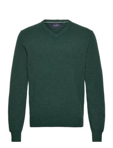 Lambswool V Neck Green Hackett London