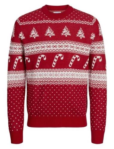 Jjxmas Gabriel Knit Crew Neck Red Jack & J S