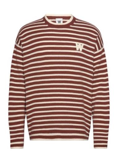 Wwtya Striped Over D Jumper Brown Double A By Wood Wood