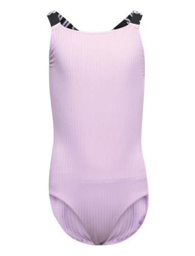 Swimsuit Bg Rib La Elastic Purple Lindex