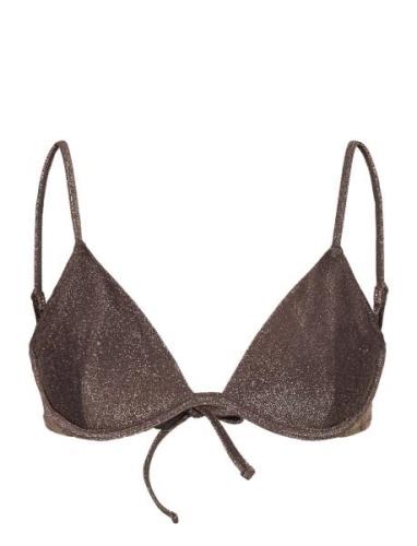 Swim Bra Line Wire Lurex Brown Lindex