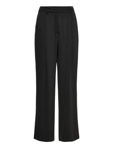 Sarah Elastic Waist Satin Pants Black Malina