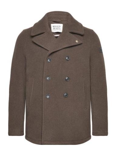 Wool Blend Peacoat Brown Scotch & Soda