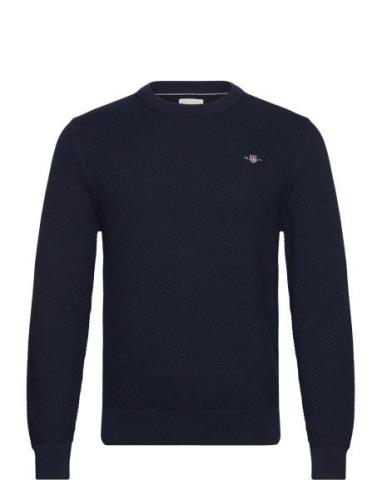 Structured Cotton C-Neck Navy GANT