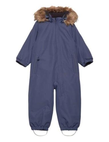 Coverall W. Fake Fur Blue Color Kids