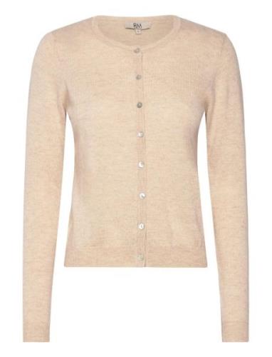 Rmwsofia Wool Ls Cardigan Beige RM By Rosemunde