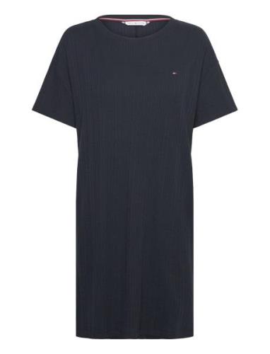 Ss Rib Jersey Nightdress Navy Tommy Hilfiger