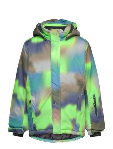 Ski Jacket - Aop Green Color Kids