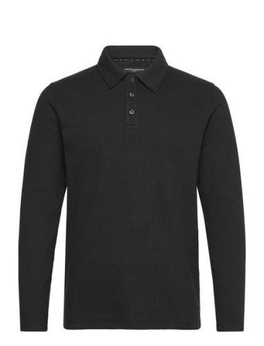 Textured Ls Polo Black French Connection