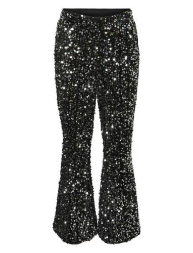 Vmbella Sequins Hw Flared Pant Jrs Girl Black Vero Moda Girl