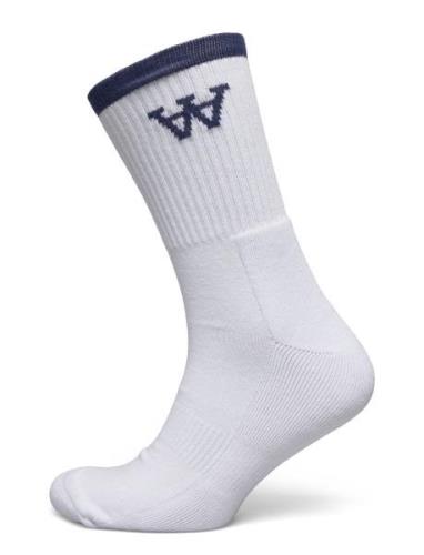 Wwcon Tennis Socks White Double A By Wood Wood