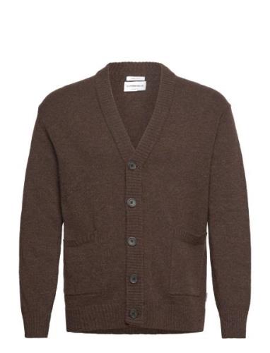 Lambswool Button Cardigan Brown Lindbergh