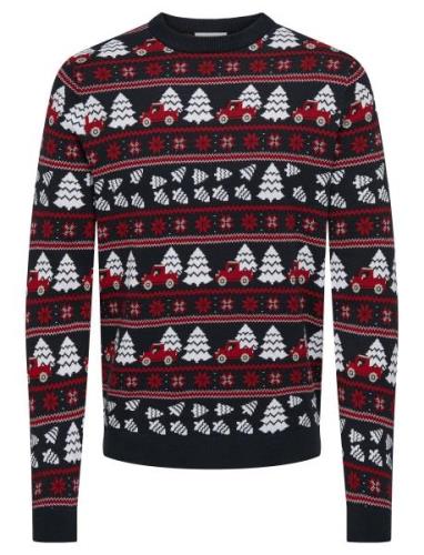 Onsxmas Reg 5 Jaq Crew Knit Navy ONLY & SONS